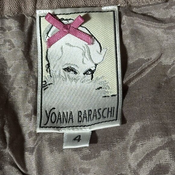 Anthropologie Yoana Baraschi Coffee Orange White Embroidered Skirt Women's SZ 4 - Picture 6 of 6